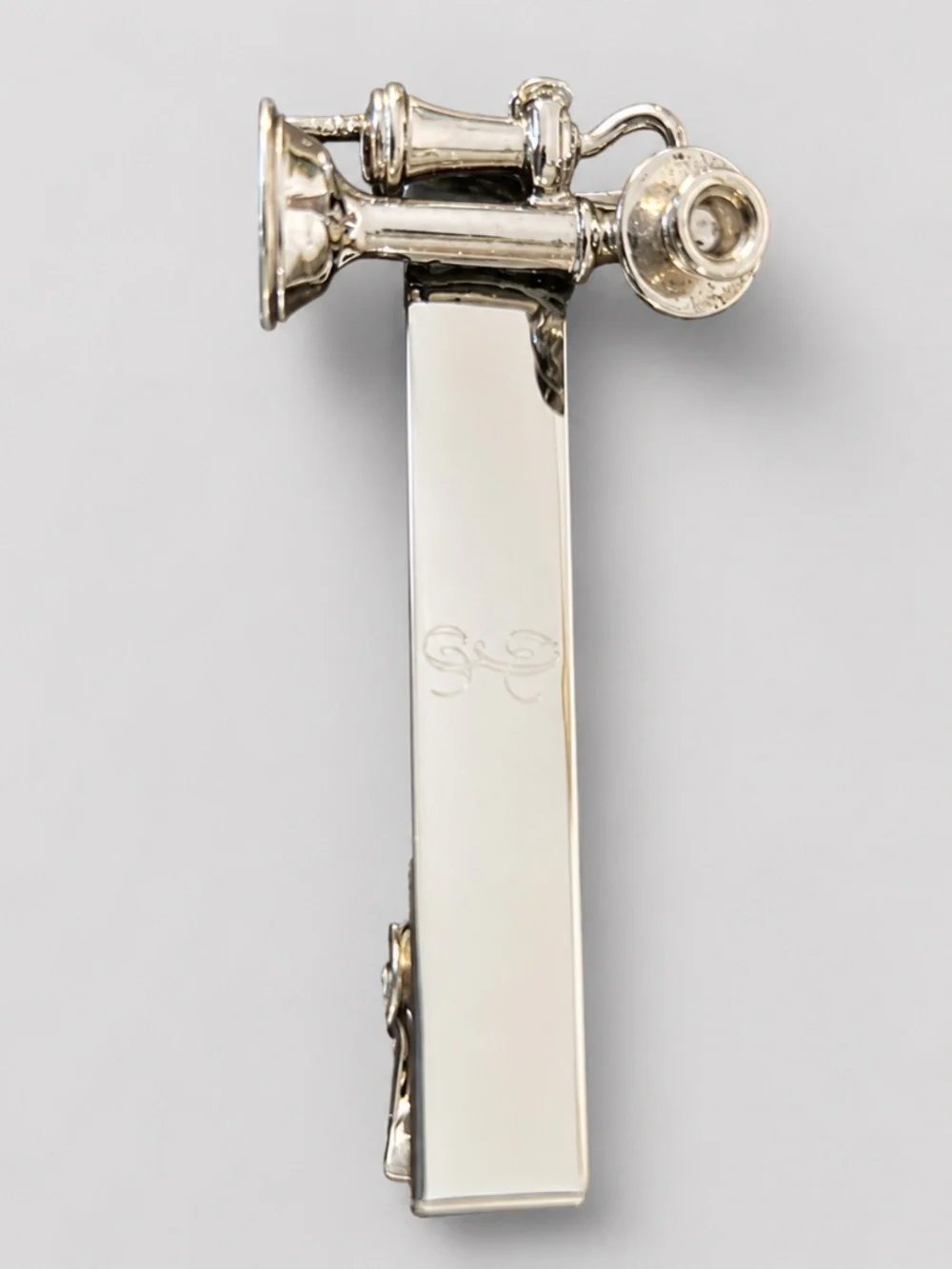 Vintage Anson Monogram Tie Clip Telephone Cufflink Custom Conversion